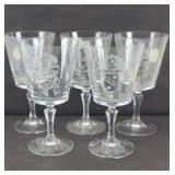 (6) CRYSTAL GOBLETS