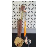 ARROW WITH QUIVER, BASEBALL BAT