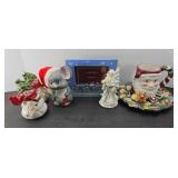 SANTA CLAUS & SNOWMAN DECOR