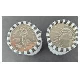 (2) ROLLS ENDURING LIBERTY HALF DOLLARS