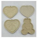 (4) PAMPERED CHEF COOKIE MOLDS