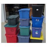 (11) ASSTD TOTES W/ LIDS