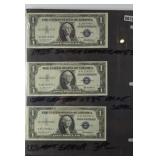 (3) 1935 BLUE SEAL SILVER CERTIFICATES