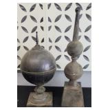 (2) METAL DECORATIVE SPHERES