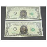 (2) FANTASY BILLS: 1963 KENNEDY, JOHNSON