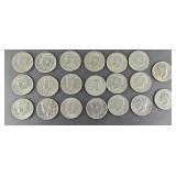 (20) KENNEDY HALF DOLLARS - VARIOUS DATES