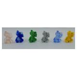 (6) MINIATURE GLASS CLOWNS