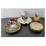 (3) CHRISTMAS SERVINGS DISHES