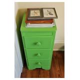 SMALL CABINET & ARTWORK