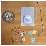 ROOSEVELT POLITICAL PINS, THORNTOWN UNDERTAKER
