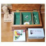 JEWELRY BOX W/ MARBLES