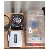 CASSETTE PLAYERS & CLEAR VHS TAPE REWINDER