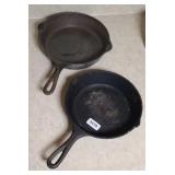 (2) CAST IRON SKILLETS