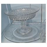COMPOTE GLASS DISH, PLATTER & MORE