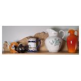 HAEGER ORANGE WATER PITCHER & TEAPOTS