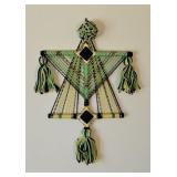VINTAGE OJO DE DIOS WOVEN ART