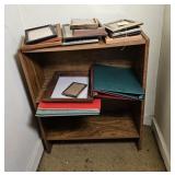 BOOK SHELF W/ PICTURE FRAMES