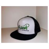 5) White Kast Logo Flexfit Trucker