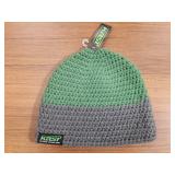 2) Green/Grey Chunk Beanies