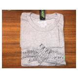2) Small Grey Fishing Kast Gear T-Shirts