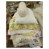 King Comforter, Bed Skirt, 2) Pillows with Shams