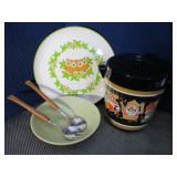 Danish Modern 3 pc. Salad Bowl & Servers,