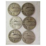 6) Standing Liberty Quarters