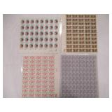 4) Sheets 10c Stamps (D W Griffith, Clara Maas,