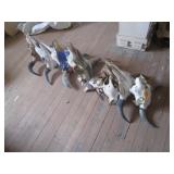 7) Cow Skulls, 3) w/ Artwork
