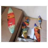 Various Sizes Surf Boards w/ Dolphin & Wood Stands