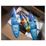 Various Sizes of Surf Boards w/ Stands