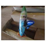 3) Boxes of Dolphin Stands & Surf Boards