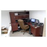 Desk, Rolling Office Chair, Computer, Printer,