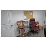 Chairs, Wire Shelf