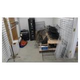 Metal Filing Cabinets, Wire Shelves, Printer,