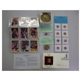 Medallions, Mint Error, Stamp, Basketball Cards