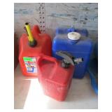 2) Gas Cans and 1) Water Container