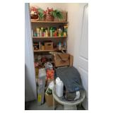 Contents of Closet: Cleaning Supplies, Baskets,