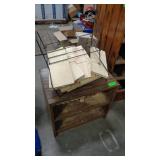 Shelf, Wood Pieces, Wire Rack