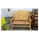 Wooden Rocking Bench