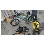 Bicycle, Helmet, Golf Bag, Golf Clubs, Racquets