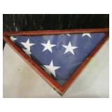 American Flag with Display Case