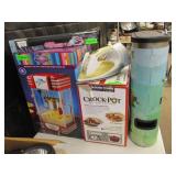 Popcorn Machine, Crock Pot, Grilling Mat,