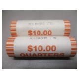 2) Rolls of Illinois - D Quarters
