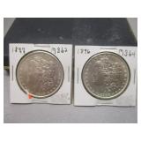 1897 and 1896 Morgan Silver Dollars