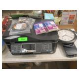 Epson Printer, Power Strip, Clock, Sales Books