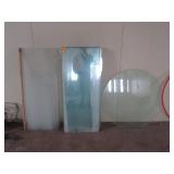 Glass Shelves & Round Glass For Table