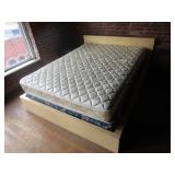 Queen Size Bed w/ Frame & Side Table