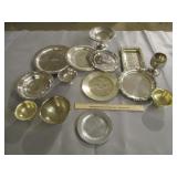 Plates, Bowls, Goblet (Some Silver Plated)