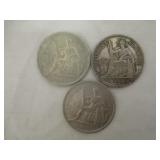 1886, 1897 and 1888 Republique Francaise Coins